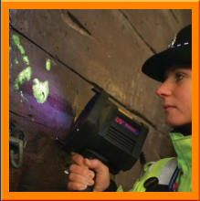 Labino Forensic Lighting ALS - TrAc Finder in use by the Police