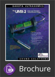 Dakota Ultrasonics UMX-2 Underwater material and coating thickness gauge Brochure Button