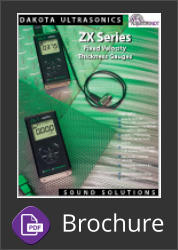 The Dakota ZX-1 & ZX-2 basic fixed velocity ultrasonic thickness gauges Brochure Button