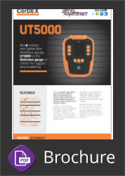 Cordex UT5000 Intrinsically safe Ultrasonic Thickness Gauge Brochure Button