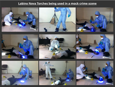 Labino Nova Torches being used in a mock crime scene